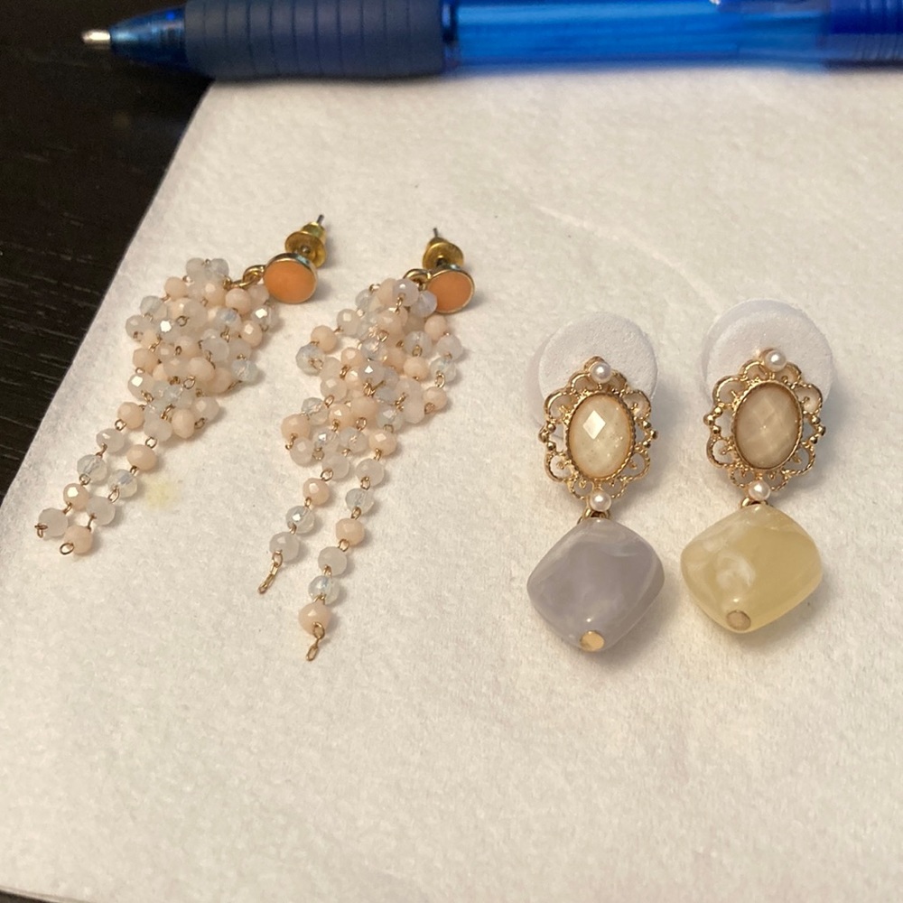 Earrings. Two pairs
